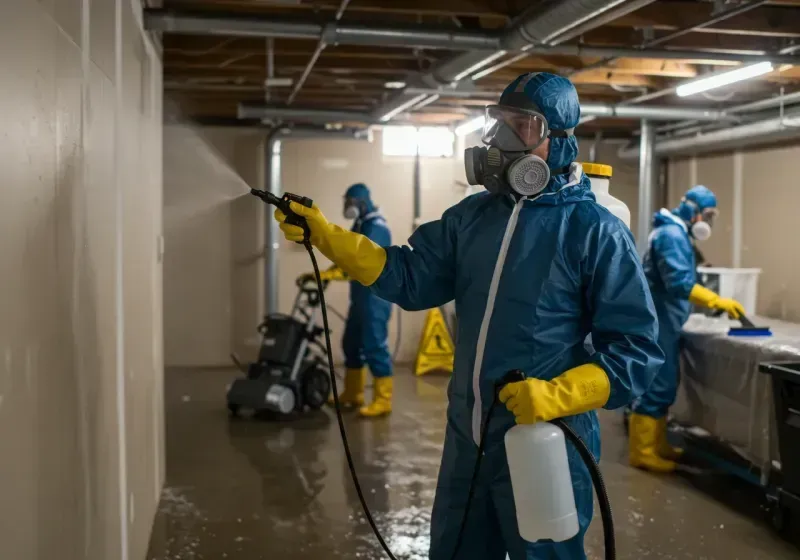 Basement Sanitization and Antimicrobial Treatment process in Carmi, IL