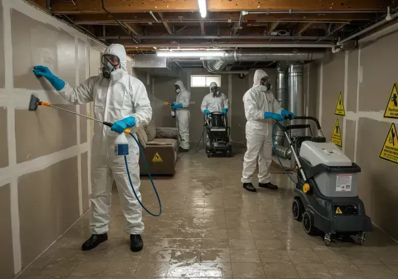 Basement Moisture Removal and Structural Drying process in Carmi, IL